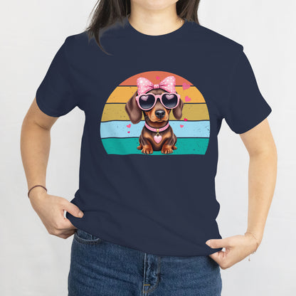 Dachshund Dog Valentine's Day - Dog Lover Valentine - Gift Unisex Tee