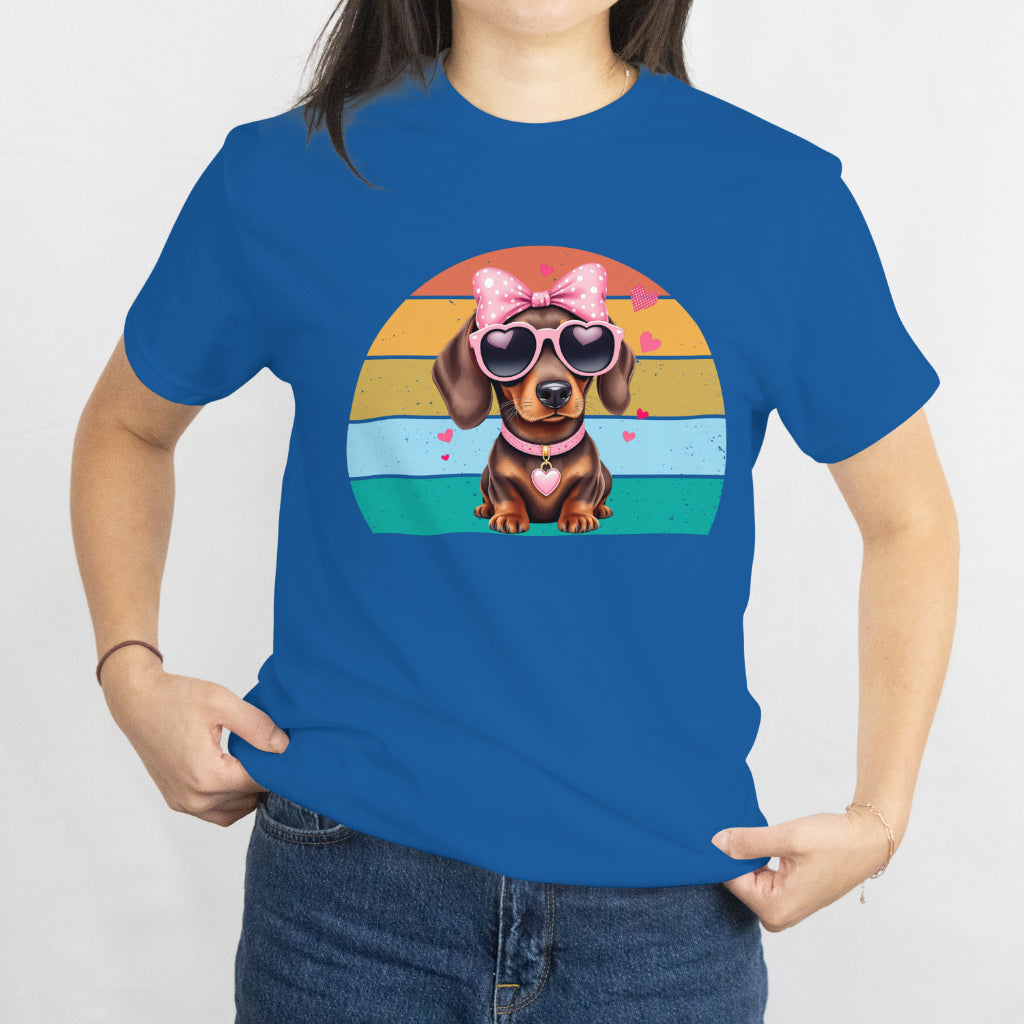 Dachshund Dog Valentine's Day - Dog Lover Valentine - Gift Unisex Tee