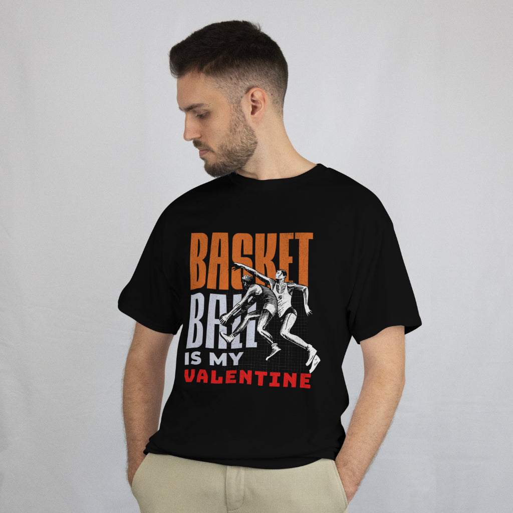 Basketball Sports Valentines Day T-Shirt -  Basketball Is My Valentine Unisex Tee