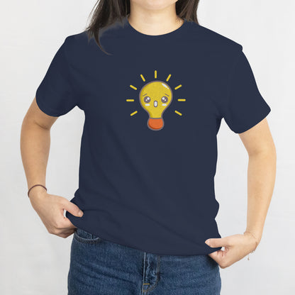 Kawaii Incandescent Lamp T-Shirt - Cute Lightbulb Graphic Tee