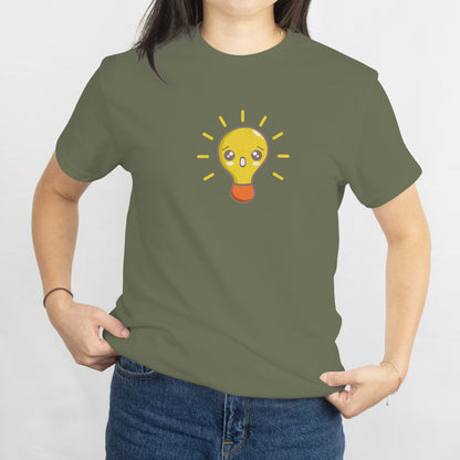 Kawaii Incandescent Lamp T-Shirt - Cute Lightbulb Graphic Tee