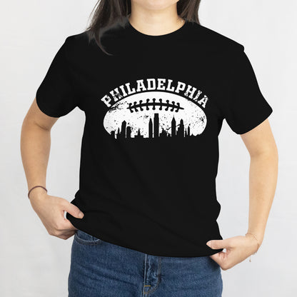 American Football Philadelphia Skyline Unisex Tee - Super Bowl 2025 T-Shirt