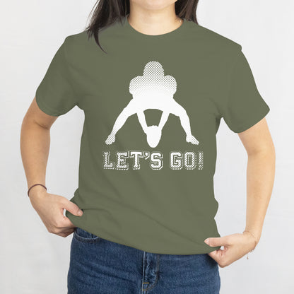 American Football Player Let's Go Unisex Tee - Game Day Sports T-Shirt