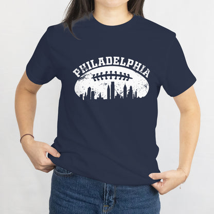 American Football Philadelphia Skyline Unisex Tee - Super Bowl 2025 T-Shirt