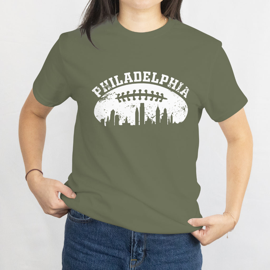 American Football Philadelphia Skyline Unisex Tee - Super Bowl 2025 T-Shirt