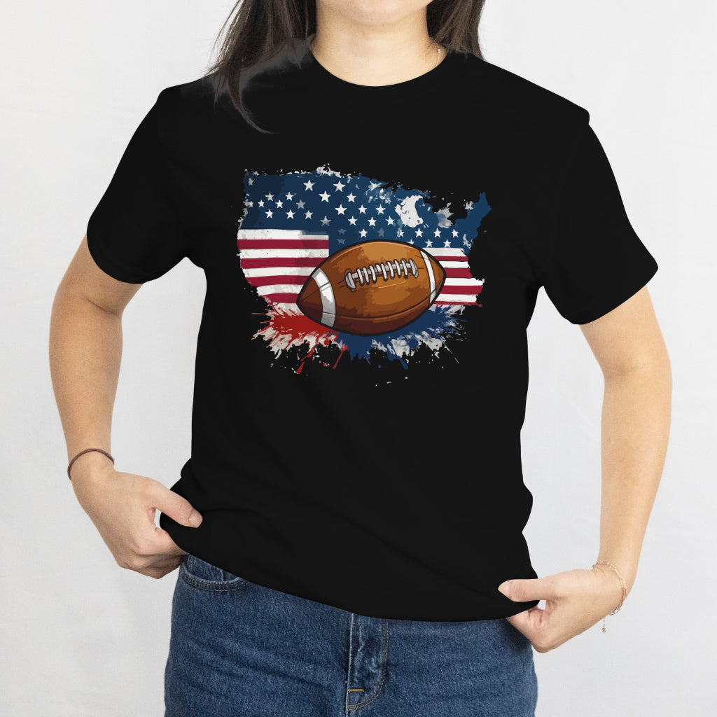 American Football Unisex Tee – USA Flag Sports Design