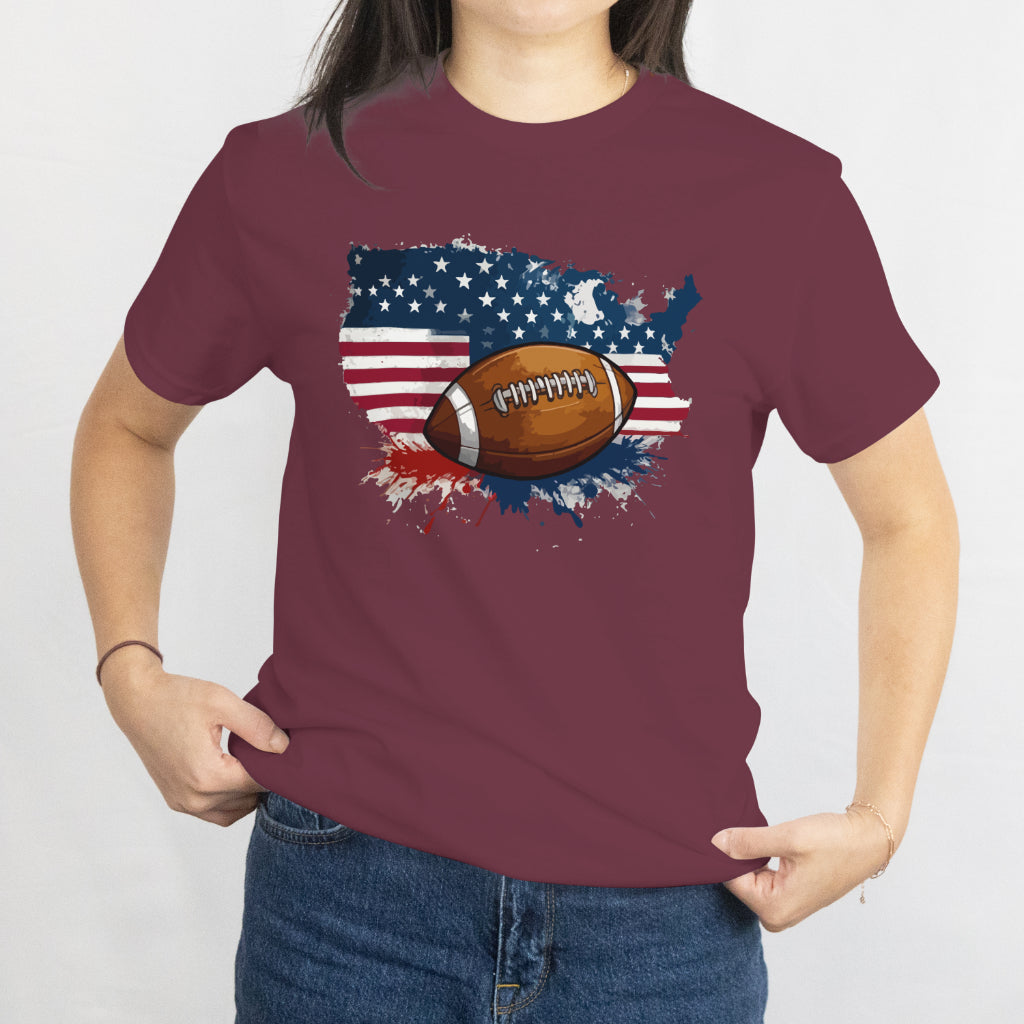 American Football Unisex Tee – USA Flag Sports Design