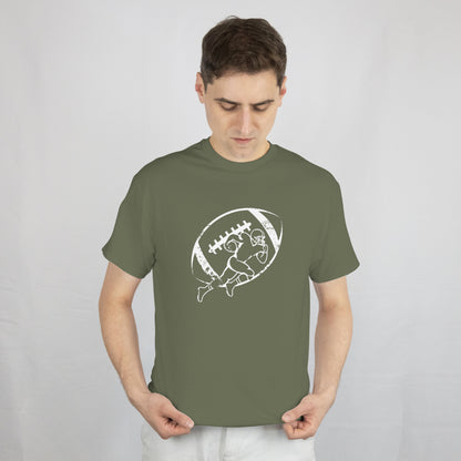 American Football Player with Ball Unisex Tee - Sports Graphic T-Shirt