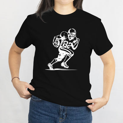 American Football Player with Ball Unisex Tee - Sports Graphic T-Shirt