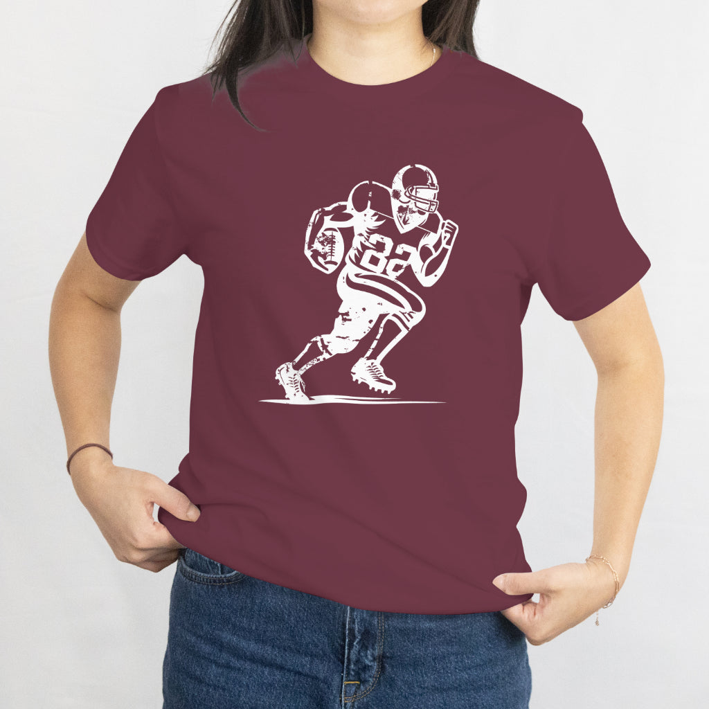 American Football Player with Ball Unisex Tee - Sports Graphic T-Shirt