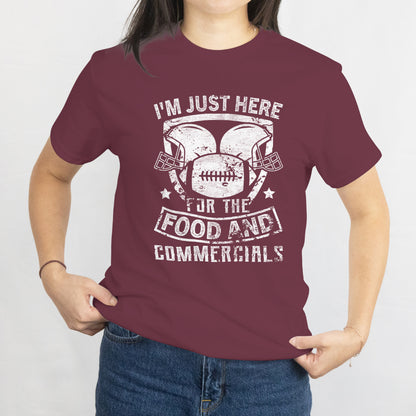 I'm Just Here for American Football Unisex Tee - Game Day T-Shirt