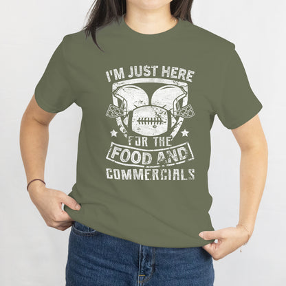 I'm Just Here for American Football Unisex Tee - Game Day T-Shirt