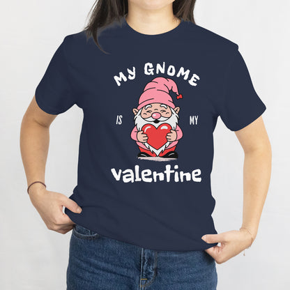 Funny Tee - Valentine's Day Gnome Love Holding Red Heart T-Shirt