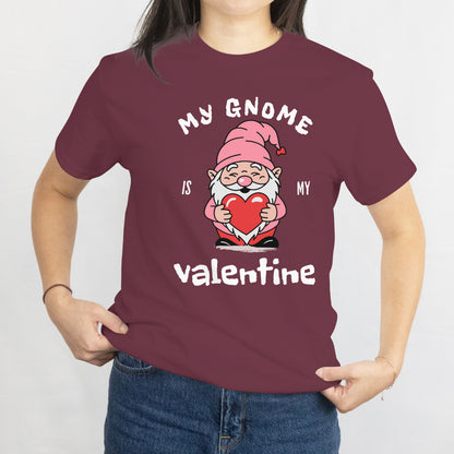 Funny Tee - Valentine's Day Gnome Love Holding Red Heart T-Shirt