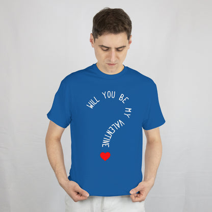 Heart Valentine's Day Unisex T-Shirt - Will You Be My Valentine? Tee