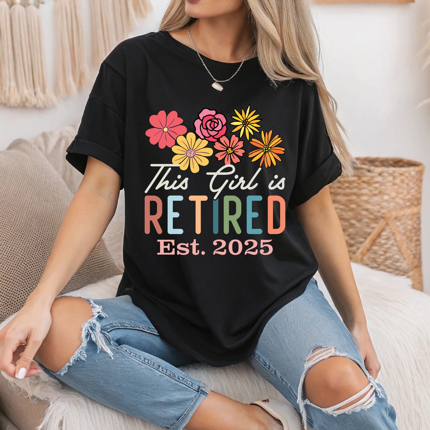 This Girl is Retired T-Shirt – Fun and Proud Retirement Shirt for Women – Celebrate Your New Freedom