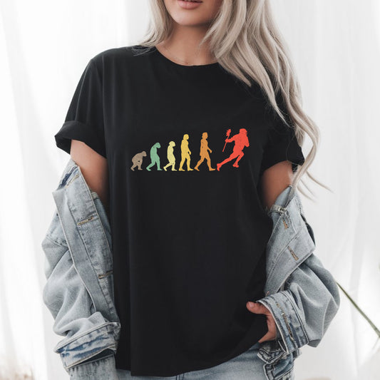 Evolution Lacrosse T-Shirt – Funny Lax Player Tee, Cool Gift for Lacrosse Fans & Athletes, Unisex Sports Shirt for Game Day