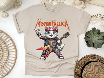 Meowtallica Meowster of Purrpets Funny Cat T-Shirt for Metal Fans and Cat Lovers