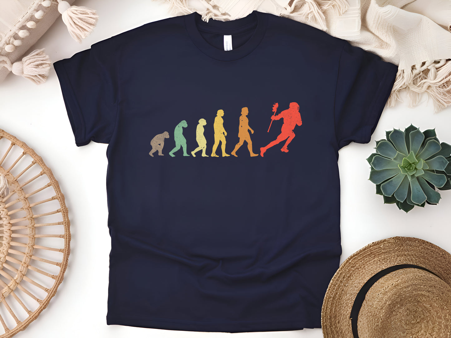 Evolution Lacrosse T-Shirt – Funny Lax Player Tee, Cool Gift for Lacrosse Fans & Athletes, Unisex Sports Shirt for Game Day