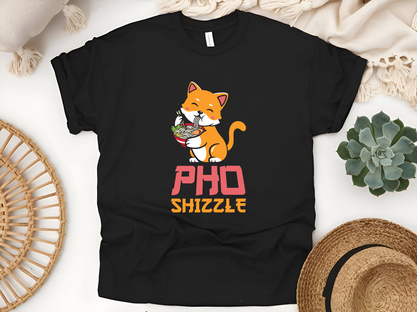 Pho Shizzle T-Shirt - Funny Vietnamese Noodle Soup Tee - Foodie Gift Unisex Shirt