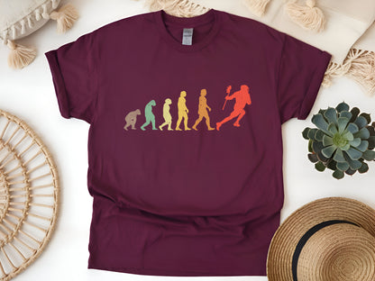 Evolution Lacrosse T-Shirt – Funny Lax Player Tee, Cool Gift for Lacrosse Fans & Athletes, Unisex Sports Shirt for Game Day