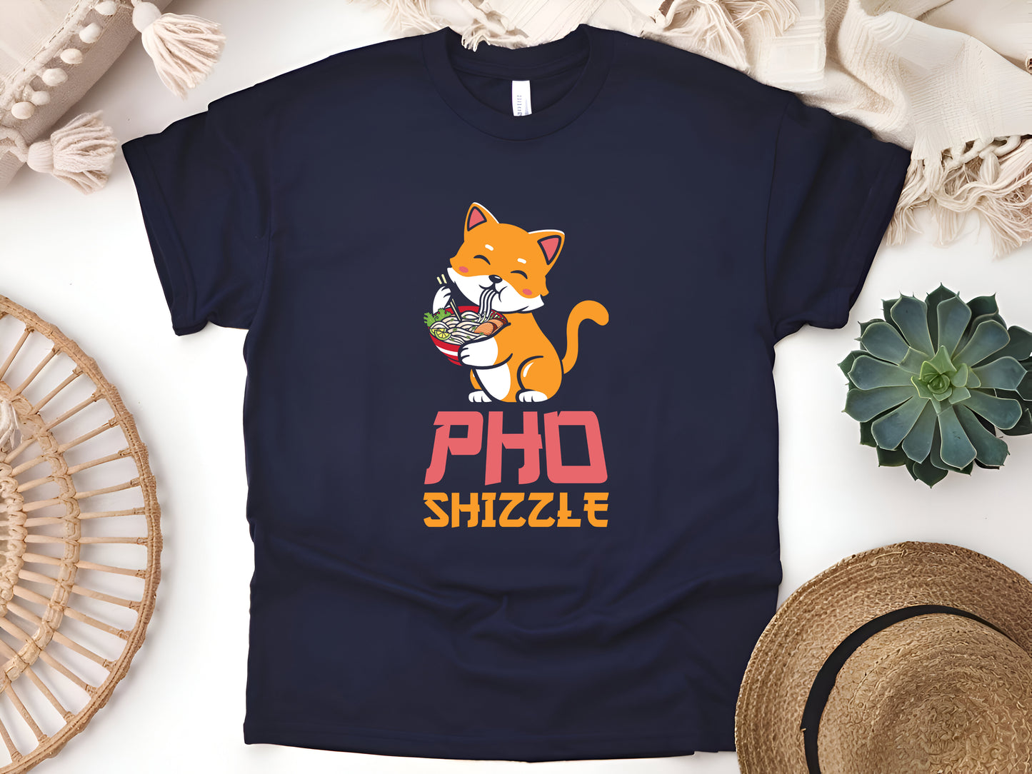 Pho Shizzle T-Shirt - Funny Vietnamese Noodle Soup Tee - Foodie Gift Unisex Shirt