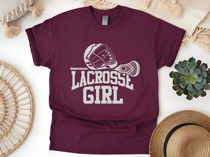 Lacrosse Girl Gaming T-Shirt – Funny Gamer & Lax Player Tee, Cool Gift for Girls Who Love Lacrosse & Video Games, Unisex Shirt