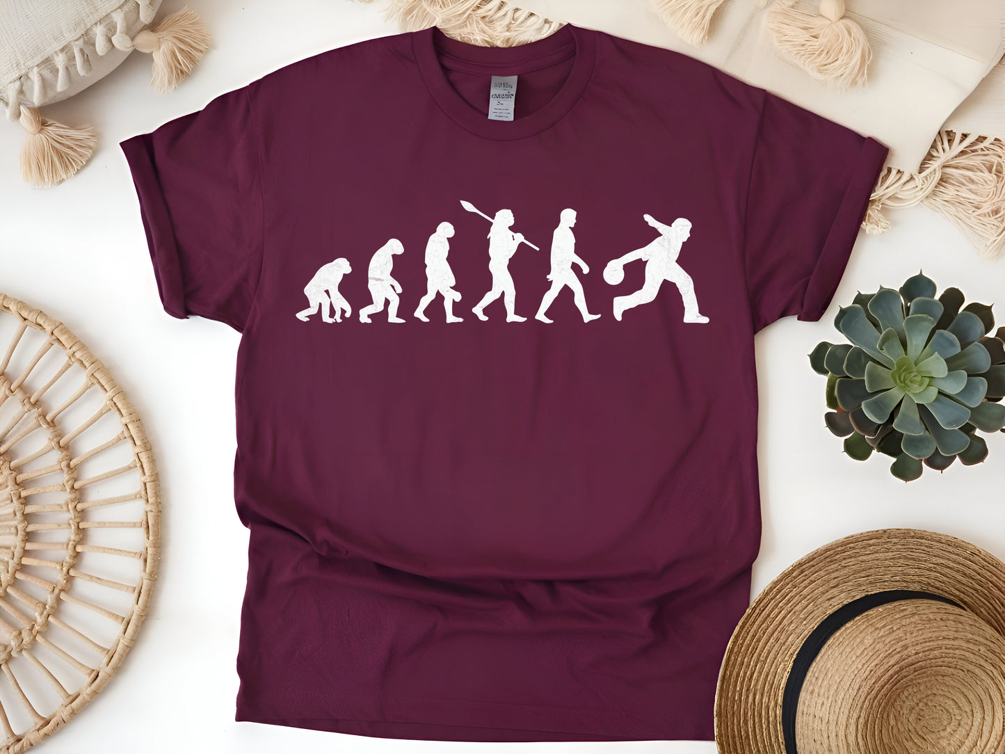 Man Evolution to Bowling Funny Bowler T-Shirt