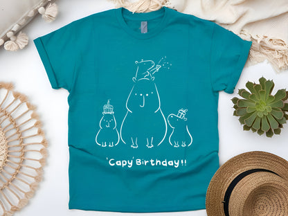 Happy Capybara Birthday T-Shirt – Cute Animal Lover Gift for Capybara Fans & Birthday Celebrations