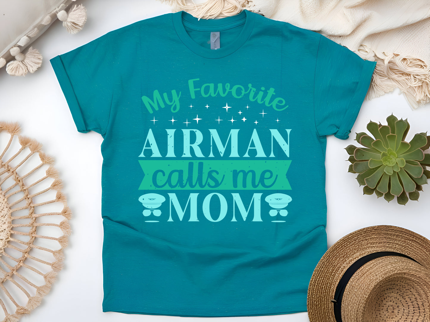 My Favorite Airman Calls Me Mom – Proud Military Air Force Mom T-Shirt