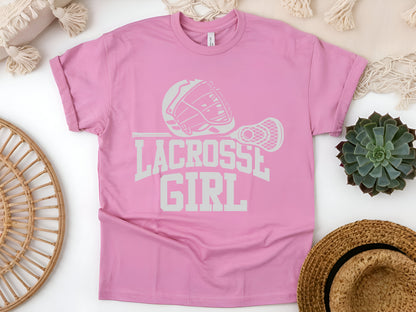 Lacrosse Girl Gaming T-Shirt – Funny Gamer & Lax Player Tee, Cool Gift for Girls Who Love Lacrosse & Video Games, Unisex Shirt