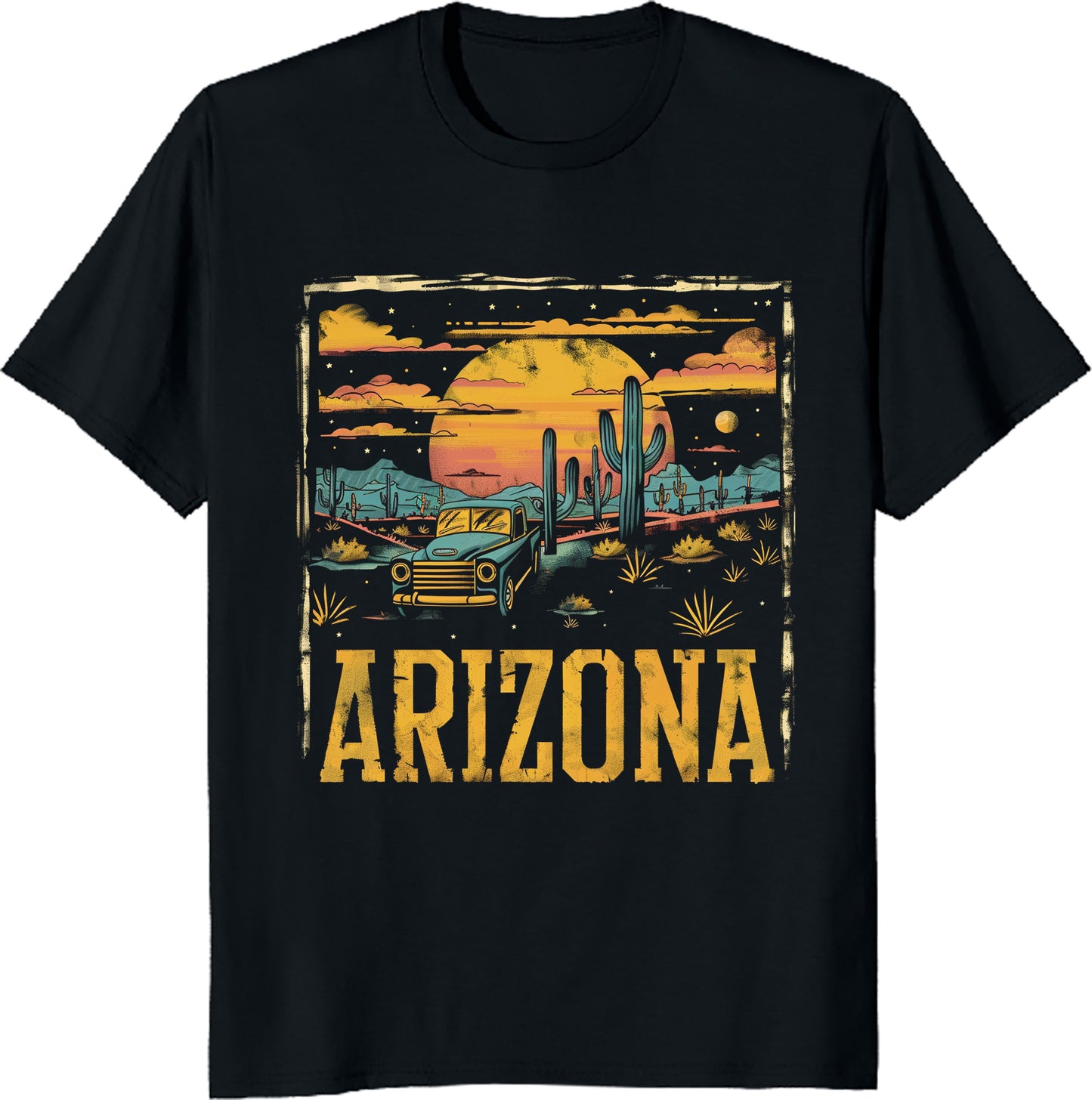 Vintage Cactus Arizona T-Shirt – Desert Aesthetic Southwest Retro Tee