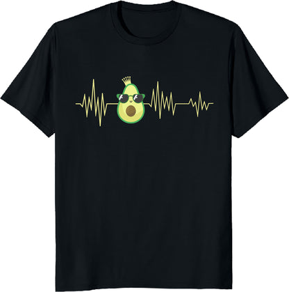 Avocado Heartbeat Funny EKG Vegan Best Gift Men Women Kids T-Shirt