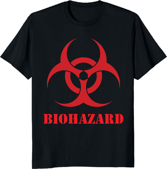 Biohazard Biology Teacher T-Shirt – Funny Science Rockstar Gift Tee