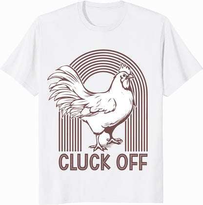 Funny "Cluck Off" Chicken Unisex Heavy Cotton Tee - Perfect for Poultry Lovers