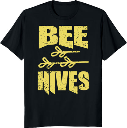 Be Hives Unisex Tee - Cute Bee & Honeycomb Beekeeping T-Shirt