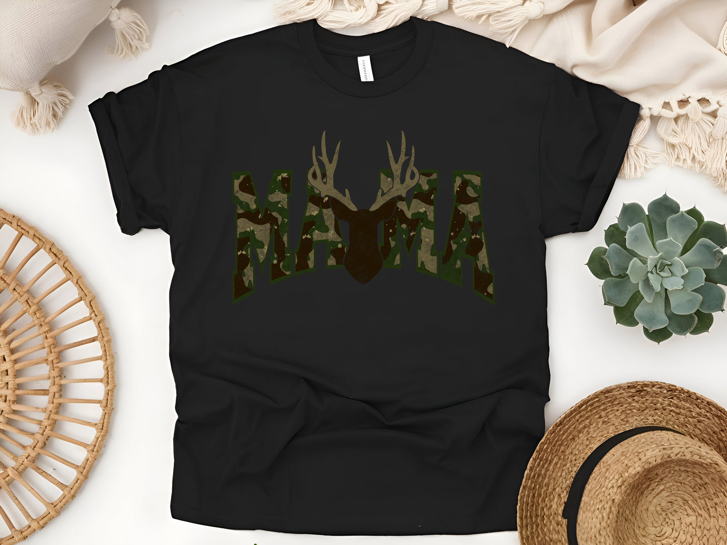 Camo Mama Deer Hunting T-Shirt – Perfect for Hunting Moms