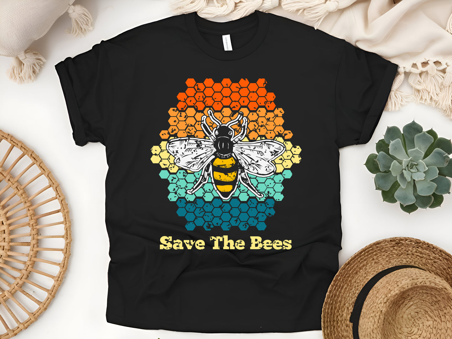 Save the Bees T-Shirt, Bee Conservation Shirt, Environmental Awareness Gift