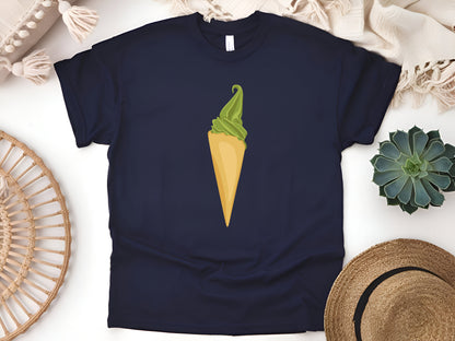 Matcha Ice Cream T-Shirt – Cute Matcha Lover Tee, Aesthetic Green Tea Shirt, Japanese Dessert Tee, Unisex Matcha Gift for Foodies