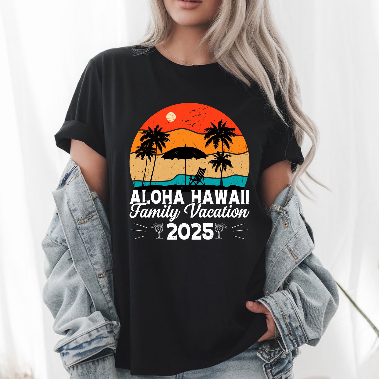 Aloha Hawaii Family Vacation 2025 T-Shirt - Matching Tropical Trip Tee - Fun Travel