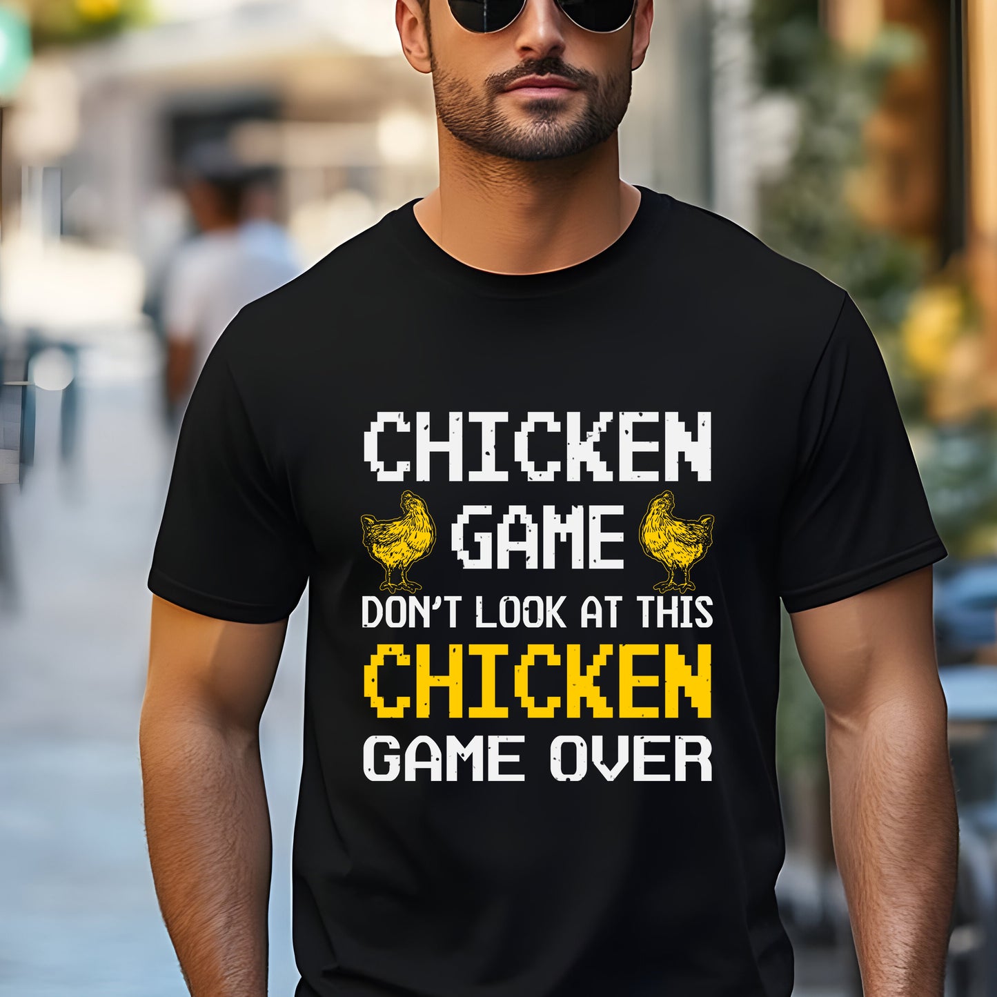 Funny Chickens Game Don’t Look at This Chicken T-Shirt - Chicken Lover Humor Tee