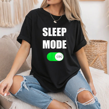 Sleep Mode On Shirt, Funny Nap Lover Tee, Cute Sleeping T-Shirt, Lazy Day Pajama Gift, Unisex Cozy Bedtime Tee