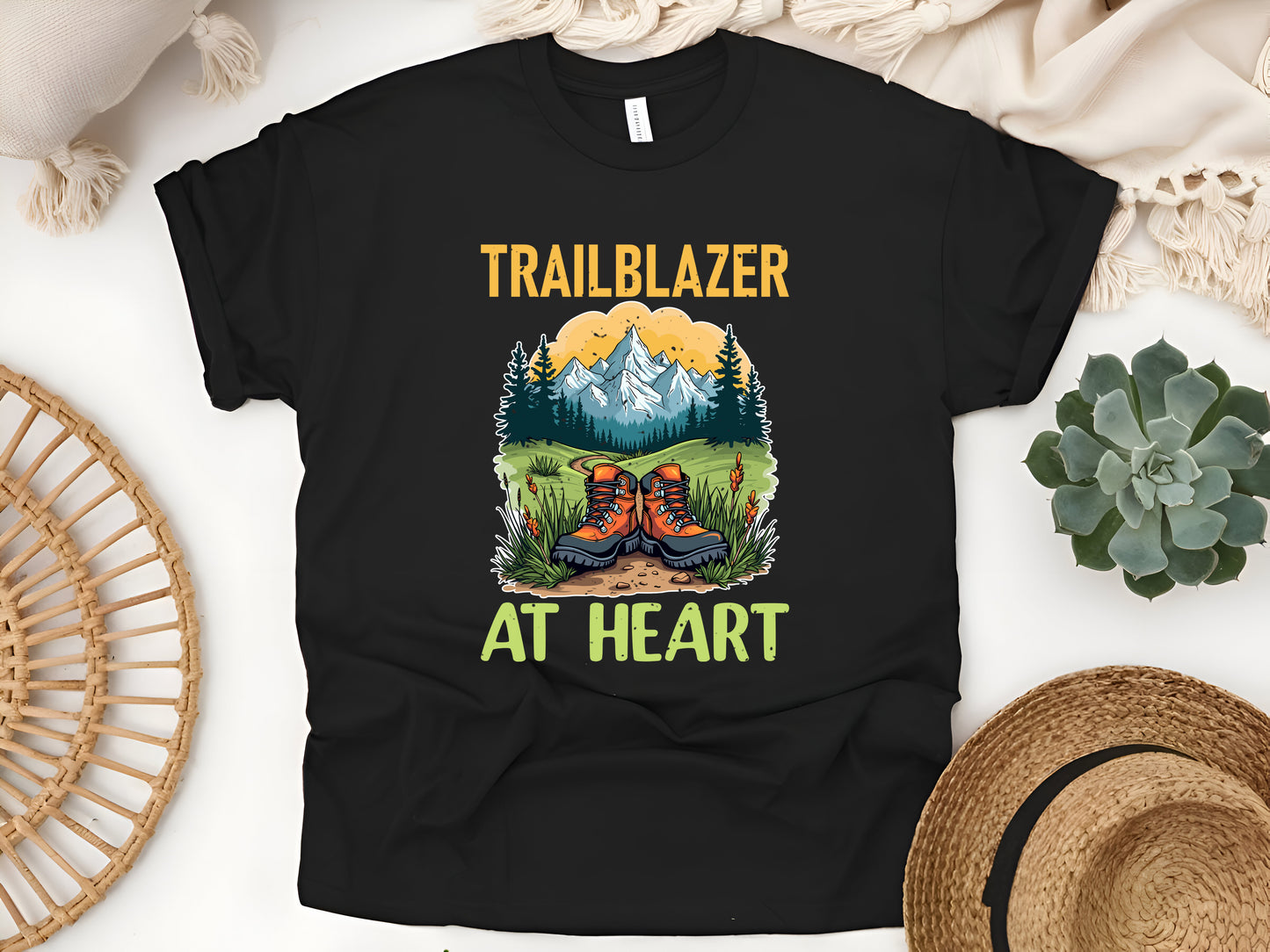 Trailblazer at Heart T-Shirt - Hiking Adventure Outdoor Explorer Tee