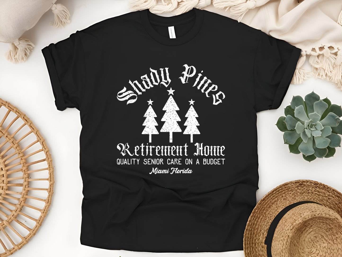 Shady Pines Retirement Home T-Shirt, Funny Golden Inspired Retro Tee for Seniors