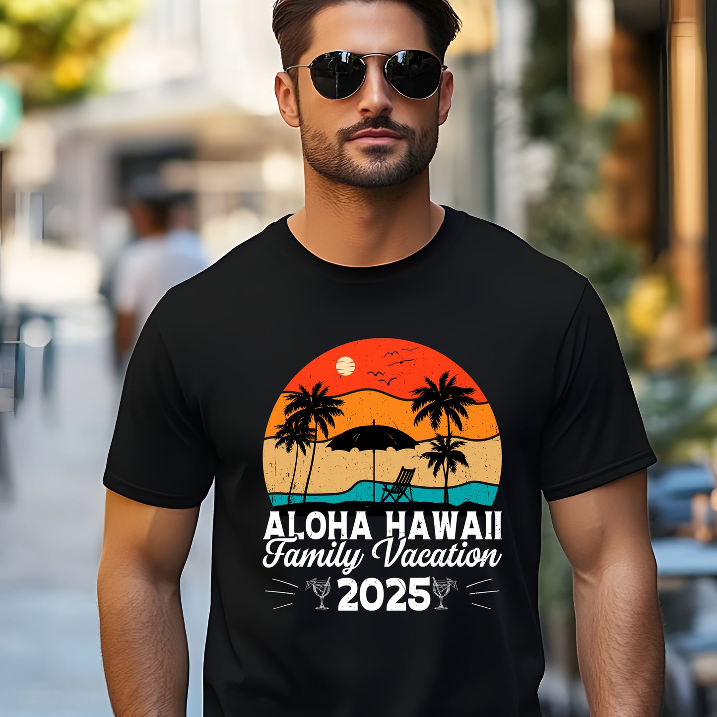 Aloha Hawaii Family Vacation 2025 T-Shirt - Matching Tropical Trip Tee - Fun Travel