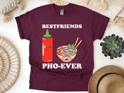 Best Friends Pho Ever T-Shirt - Cute Asian Food Tee - Funny Noodle Soup Lovers Gift Unisex Shirt