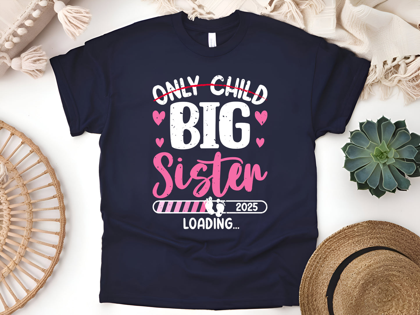 Only Child Expires 2025,  New Big Sister Gift, Pregnancy Announcement Tee