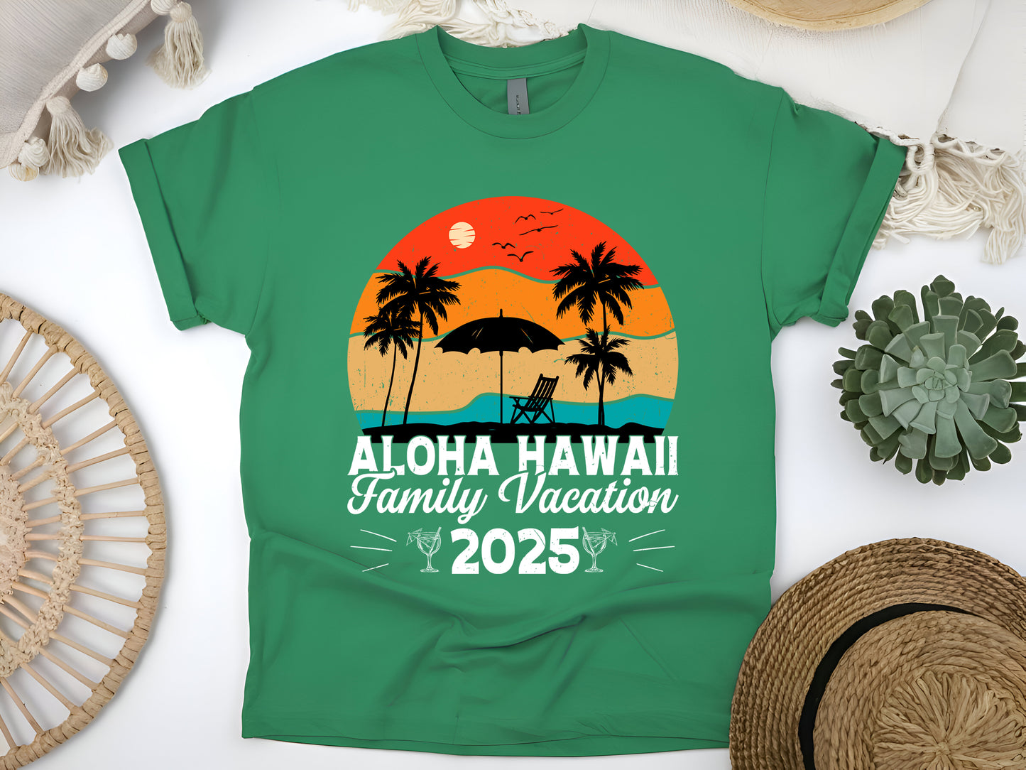 Aloha Hawaii Family Vacation 2025 T-Shirt - Matching Tropical Trip Tee - Fun Travel