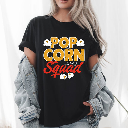 Vintage Snack Popcorn T-Shirt - Retro Movie Night Tee - Funny Popcorn Lover Shirt