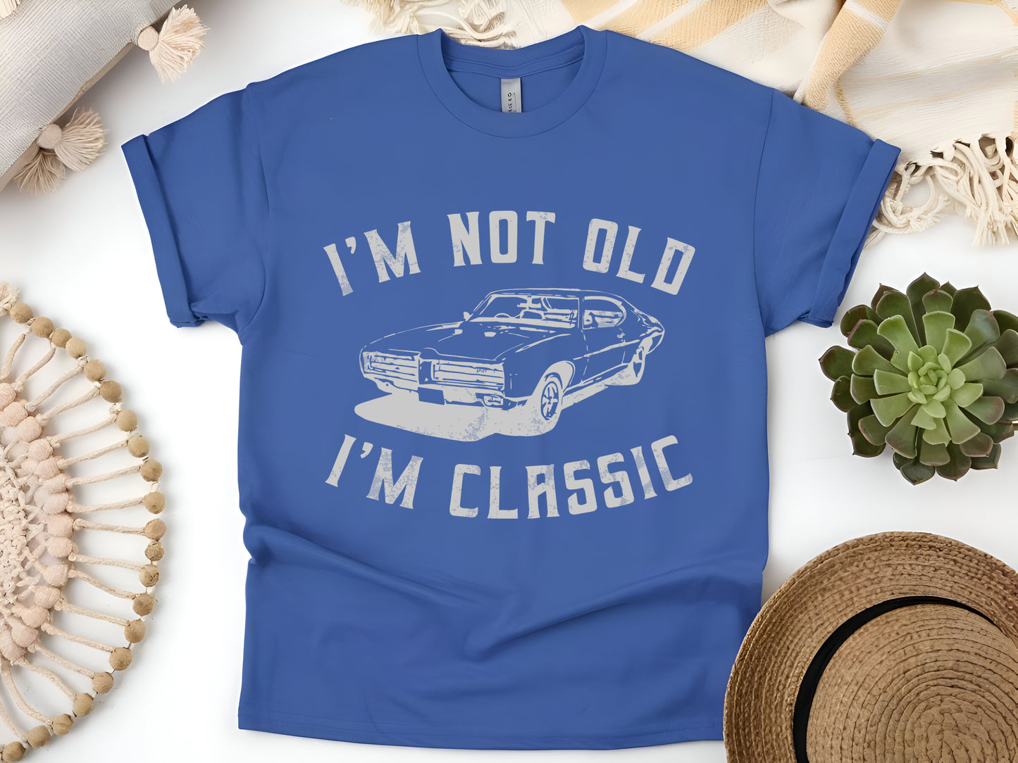 I'm Not Old I'm Classic T-Shirt – Funny Vintage Car Tee, Retro Auto Lover Shirt, Classic Car Gift for Men & Women, Mechanic Tee